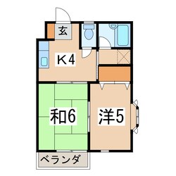 コーポNARISINの物件間取画像